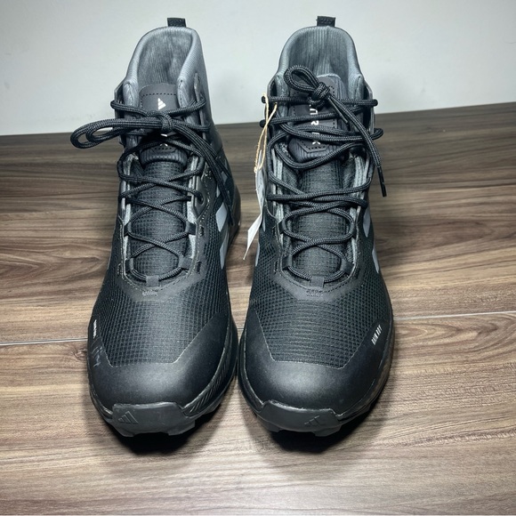 Adidas Terrex Mid Rain Ready Hiking Shoes Sz9.5 Black HQ3556 - Picture 3 of 10